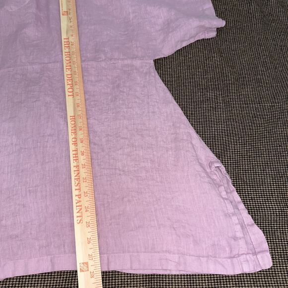 Match Point Linen Tunic Women’s Medium Lagenlook Artsy Mauve USA Vintage - Picture 8 of 9